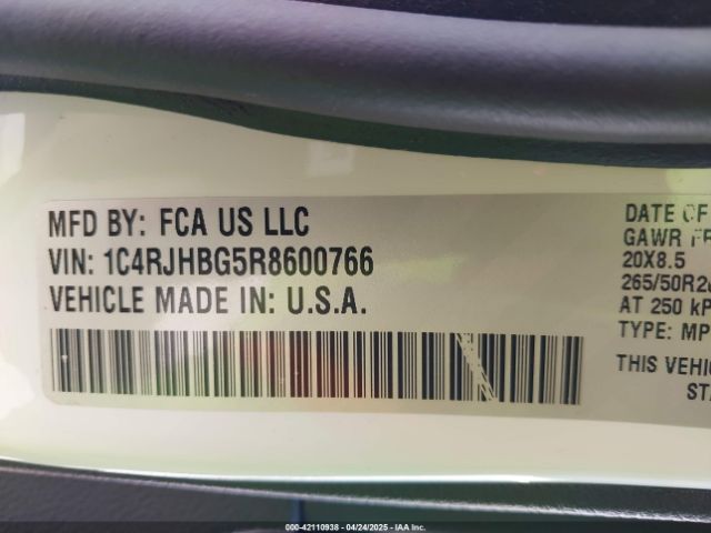 2024 JEEP GRAND CHEROKEE 1C4RJHBG5R8600766 Photo 8