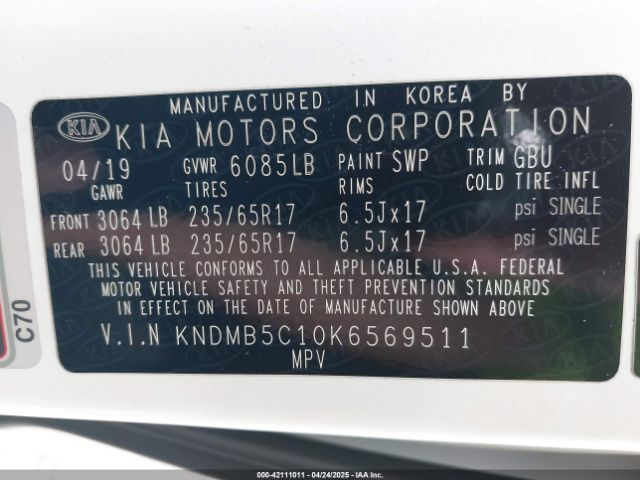 KNDMB5C10K6569511 KIA SEDONA LX