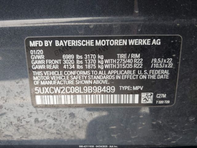 5UXCW2C08L9B98489 BMW X7