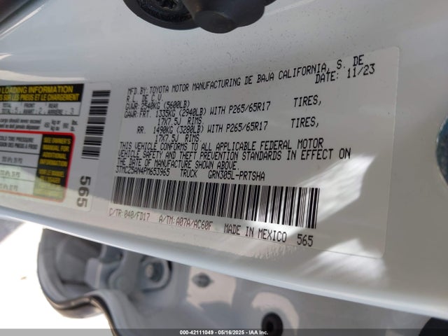 3TMCZ5AN4PM653965 Toyota Tacoma Trd Sport