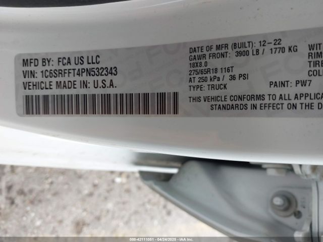 2023 RAM 1500 1C6SRFFT4PN532343 Photo 8
