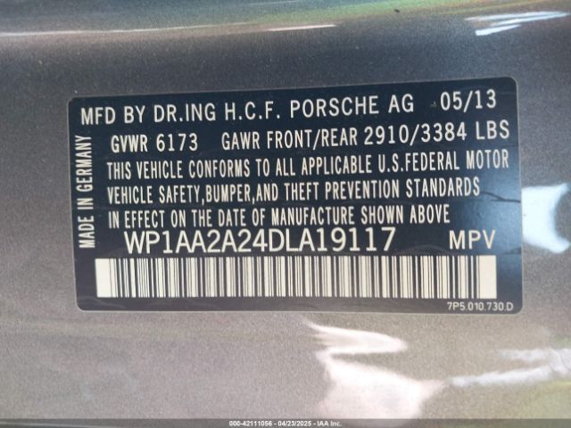 2013 PORSCHE CAYENNE WP1AA2A24DLA19117 Photo 8