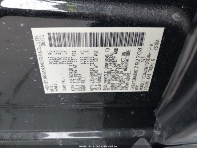 5N1AT3BA8MC792708 Nissan 2021