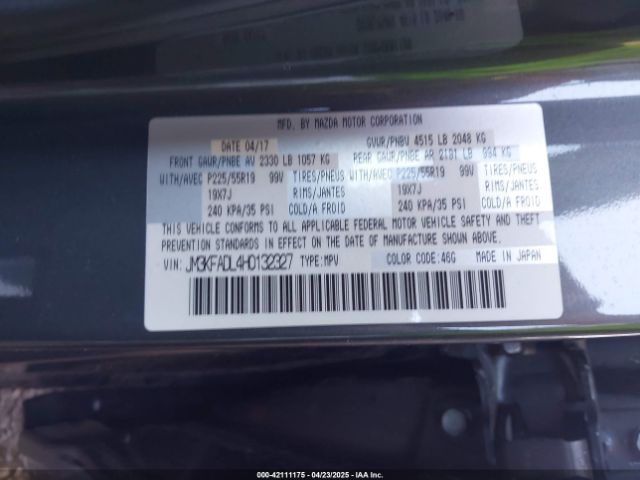 JM3KFADL4H0132327 Mazda Cx-5 Grand Touring