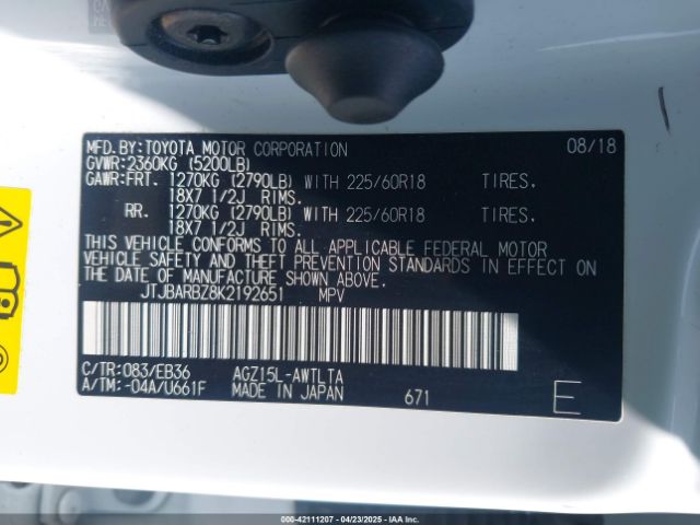 JTJBARBZ8K2192651 Lexus Nx 300 F Sport