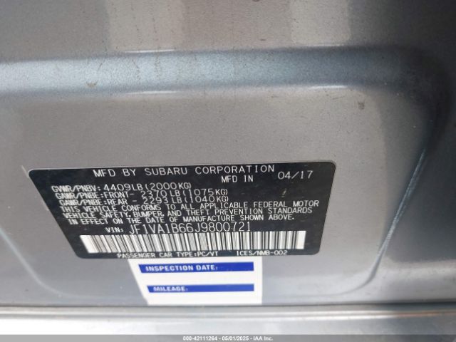 2018 SUBARU WRX JF1VA1B66J9800721 Photo 8