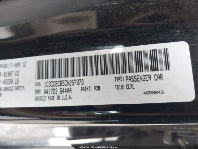 2012 CHRYSLER 200 1C3CCBCB5CN257373 Photo 8