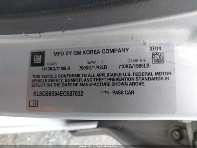 KL8CB6S94EC587632 Chevrolet Spark Ls Auto