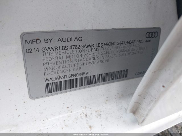 WAUAFAFL6EN034591 Audi A4 2.0t Premium