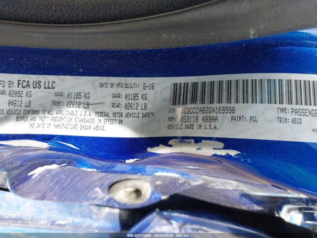 1C3CCCAB2GN189998 Chrysler 2016
