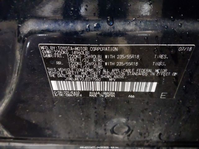 JTMDJREV2JD237560 Toyota Rav4 Hybrid Limited