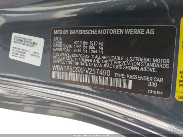 WBA1F5C5XFV257490 BMW 228I