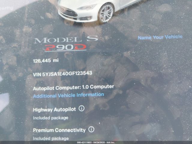 5YJSA1E40GF123543 Tesla Model S 90d/p100d/p85d/p90d