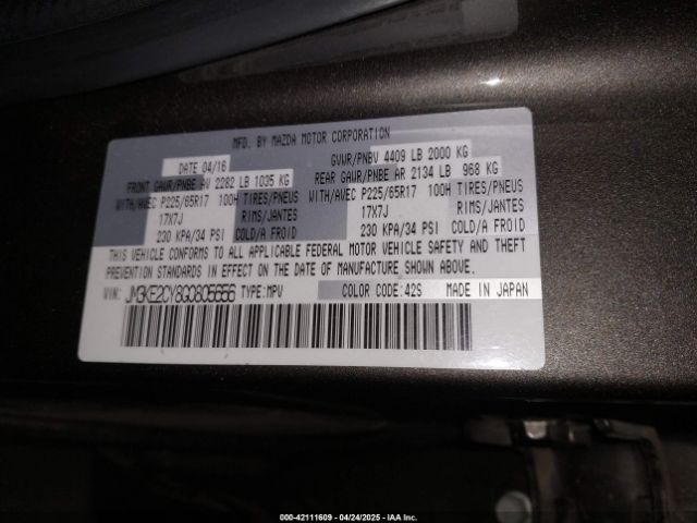 JM3KE2CY8G0805656 Mazda Cx-5 Touring