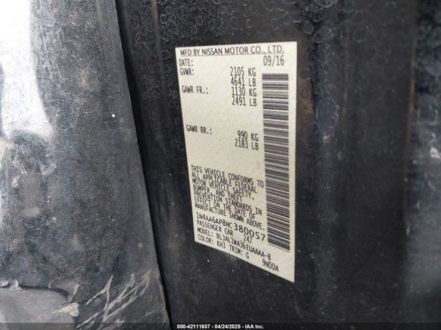 1N4AA6AP8HC380057 Nissan Maxima 3.5 Sr