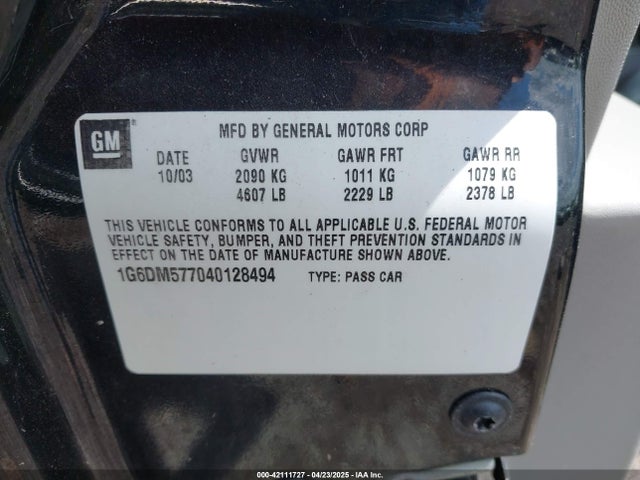 2004 CADILLAC CTS 1G6DM577040128494 Photo 8