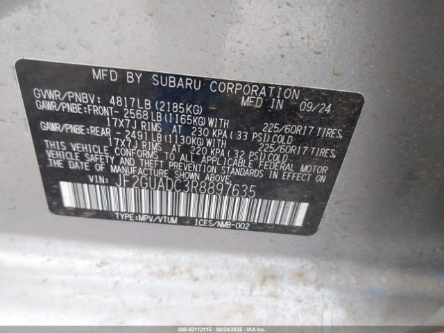 JF2GUADC3R8897635 Subaru na