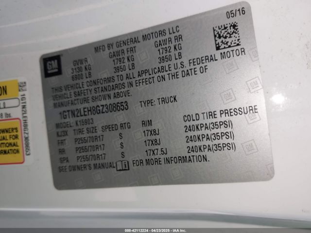 1GTN2LEH8GZ308653 GMC SIERRA 1500