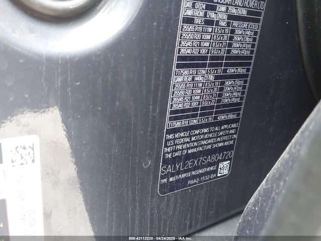 Land Rover aj20p 2025 SALYL2EX7SA804720 Image 9