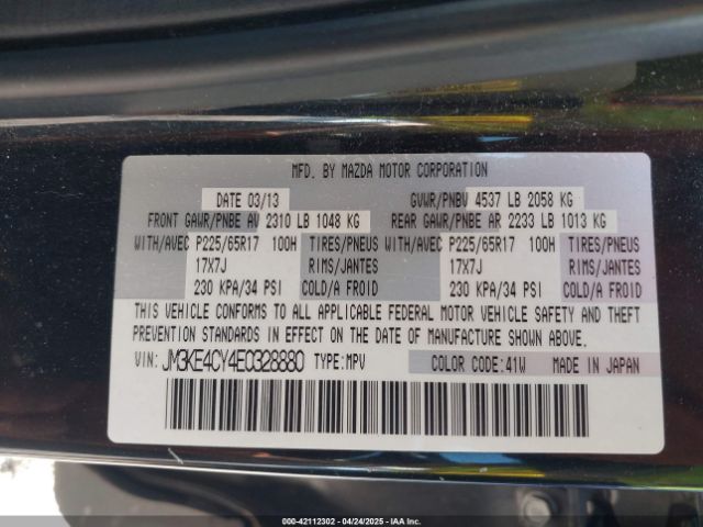 JM3KE4CY4E0328880 Mazda Cx-5 Touring