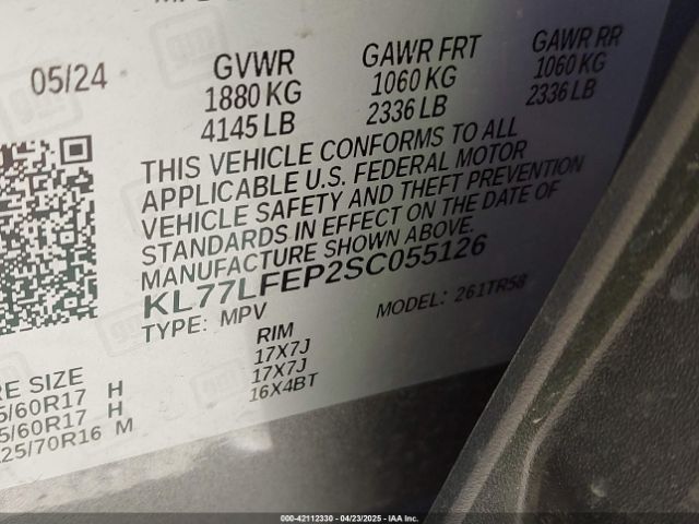 KL77LFEP2SC055126 Chevrolet Trax Fwd Ls