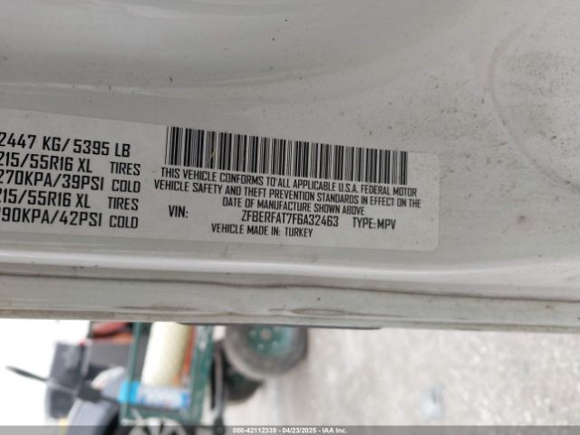 ZFBERFAT7F6A32463 RAM Promaster City Tradesman