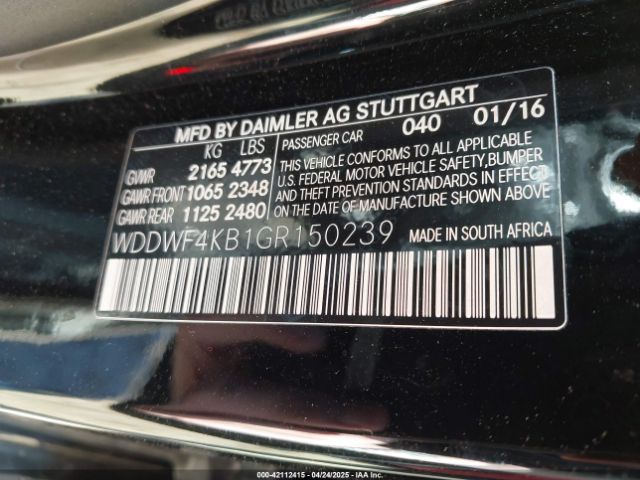 WDDWF4KB1GR150239 Mercedes-Benz C 300 4matic/luxury 4matic/sport 4matic