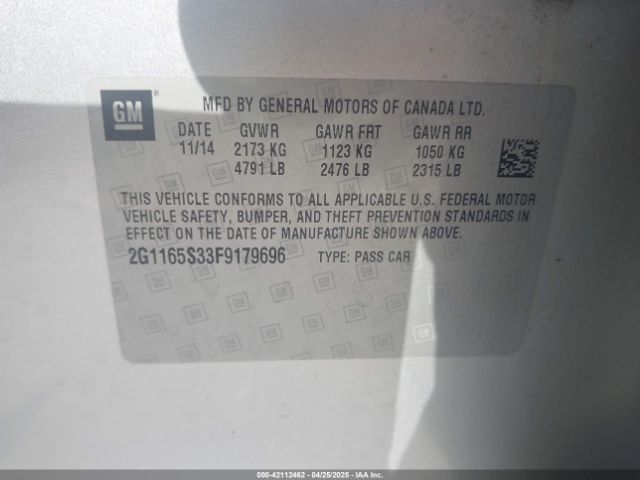 2G1165S33F9179696 Chevrolet IMPALA 2LZ