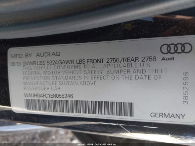 WAUHGAFC1EN055246 Audi A6 3.0t Premium Plus