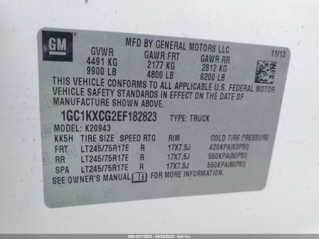 1GC1KXCG2EF182823 Chevrolet Silverado 2500hd Lt