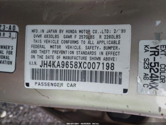 1999 ACURA RL JH4KA9658XC007198 Photo 8