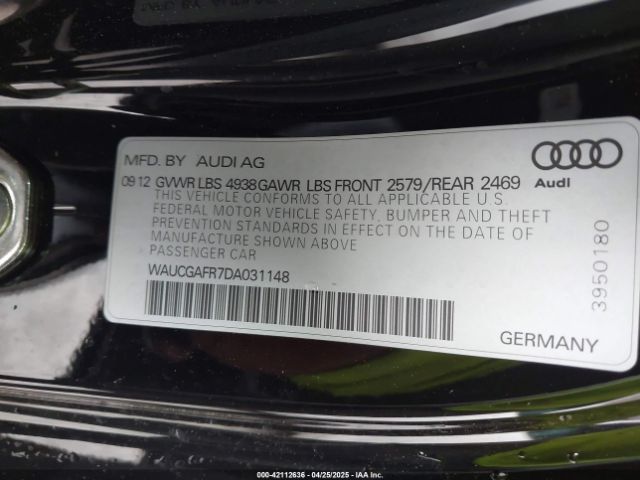 2013 AUDI S5 WAUCGAFR7DA031148 Photo 8