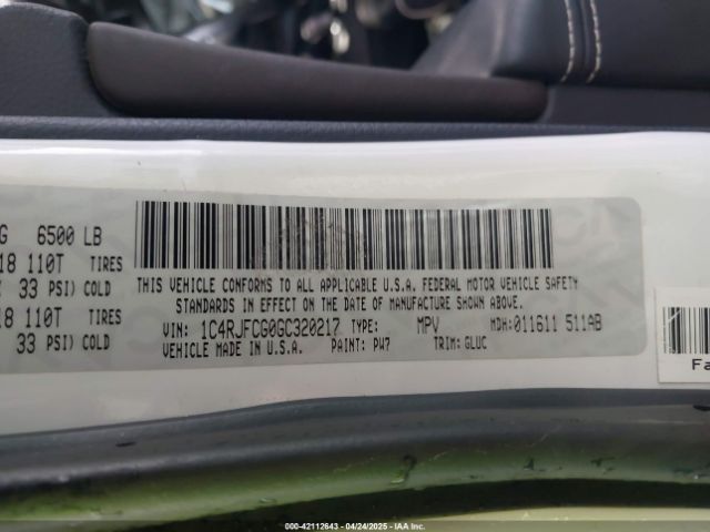 1C4RJFCG0GC320217 Jeep 2016