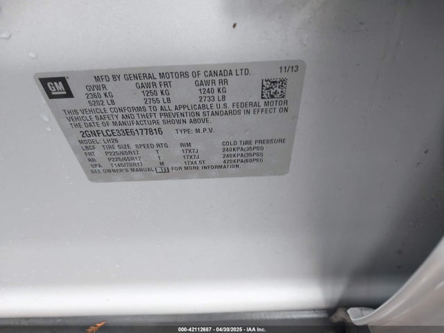 Chevrolet Equinox 2lt 2014 2GNFLCE33E6177816 Image 9