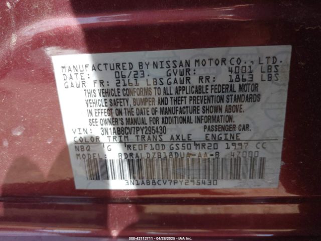 2023 NISSAN SENTRA 3N1AB8CV7PY295430 Photo 8