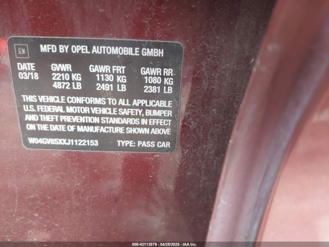W04GV8SXXJ1122153 Buick Regal Tourx Essence