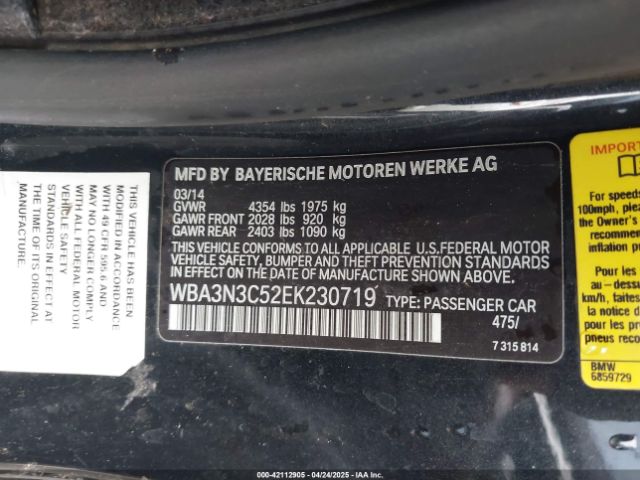 WBA3N3C52EK230719 BMW 428i