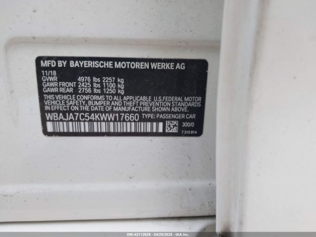 WBAJA7C54KWW17660 BMW 530i Xdrive
