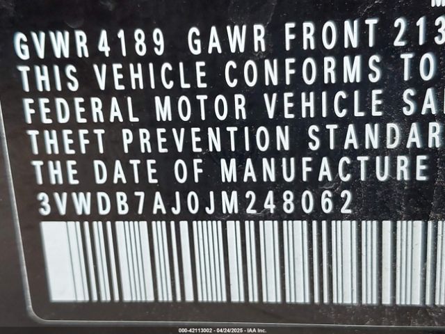 2018 VOLKSWAGEN JETTA 3VWDB7AJ0JM248062 Photo 8