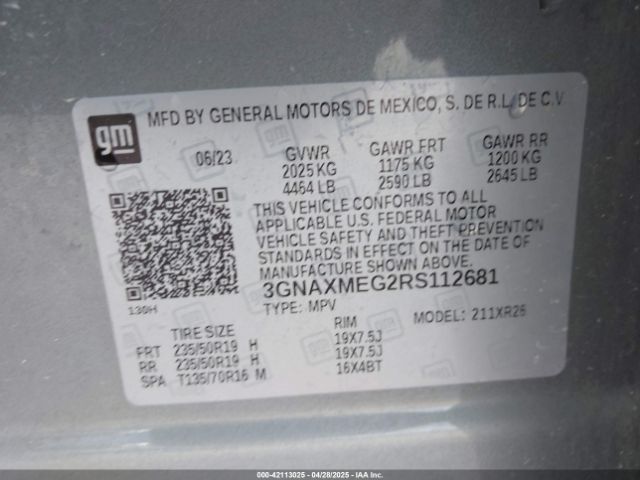 2024 CHEVROLET EQUINOX 3GNAXMEG2RS112681 Photo 8