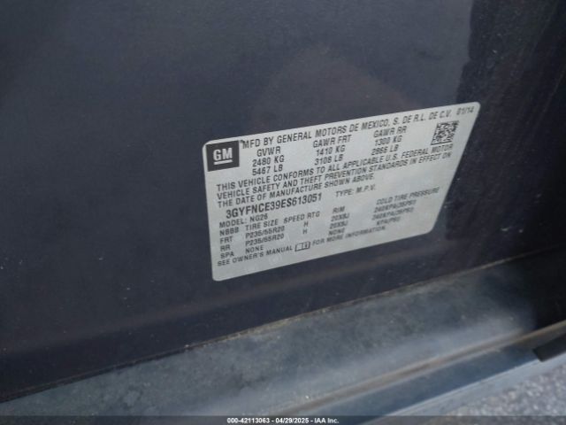 3GYFNCE39ES613051 Cadillac Srx Performance Collection