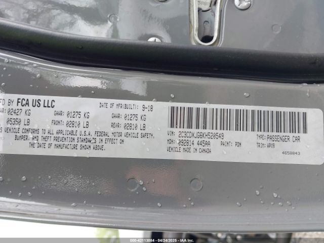 2019 DODGE CHARGER 2C3CDXJG6KH520549 Photo 8