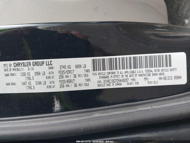 2C4RC1BG7ER449297 Chrysler Town & Country Touring