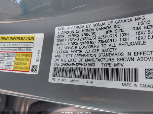 2023 HONDA CR-V 2HKRS4H42PH431503 Photo 8