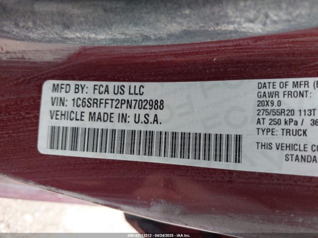 2023 RAM 1500 1C6SRFFT2PN702988 Photo 8