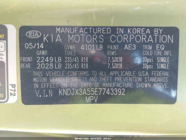 KNDJX3A55E7743392 KIA Soul !