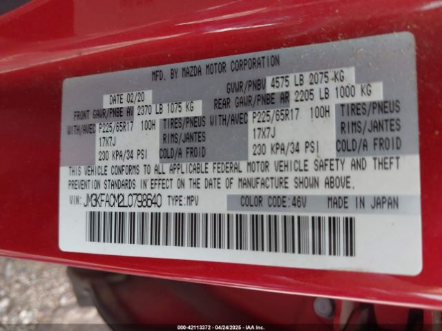 2020 MAZDA CX-5 JM3KFACM2L0798640 Photo 8