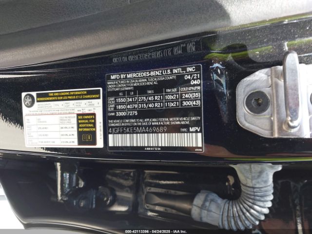 4JGFF5KE5MA469689 Mercedes-Benz Gls 450 4matic