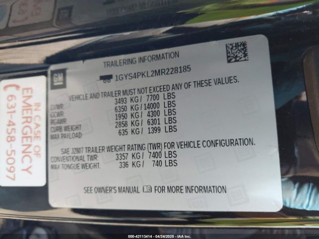 2021 CADILLAC ESCALADE ESV 1GYS4PKL2MR228185 Photo 8