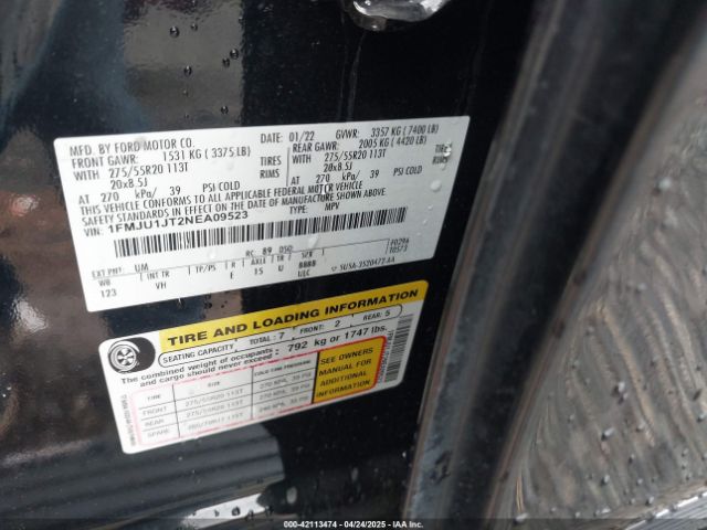 1FMJU1JT2NEA09523 Ford Expedition Xlt
